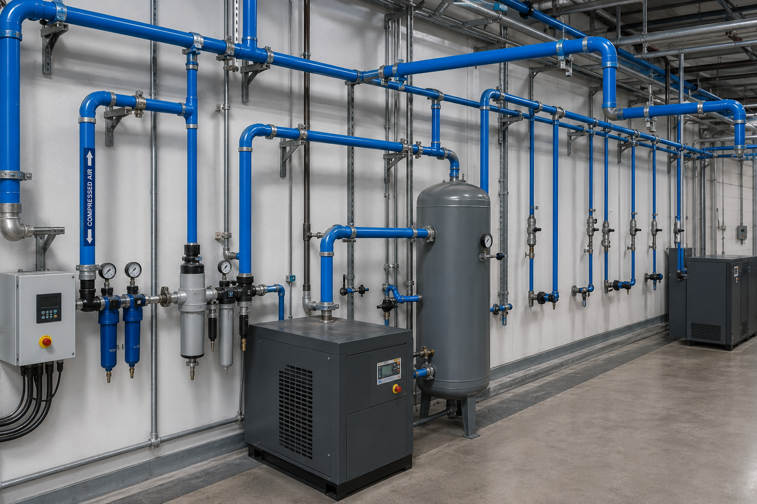 Compressed air piping system